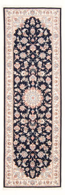 Loper Perzisch tapijt - Tabriz - Royal - 252 x 81 cm - donkerblauw
