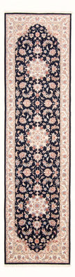Loper Perzisch tapijt - Tabriz - Royal - 295 x 81 cm - donkerblauw