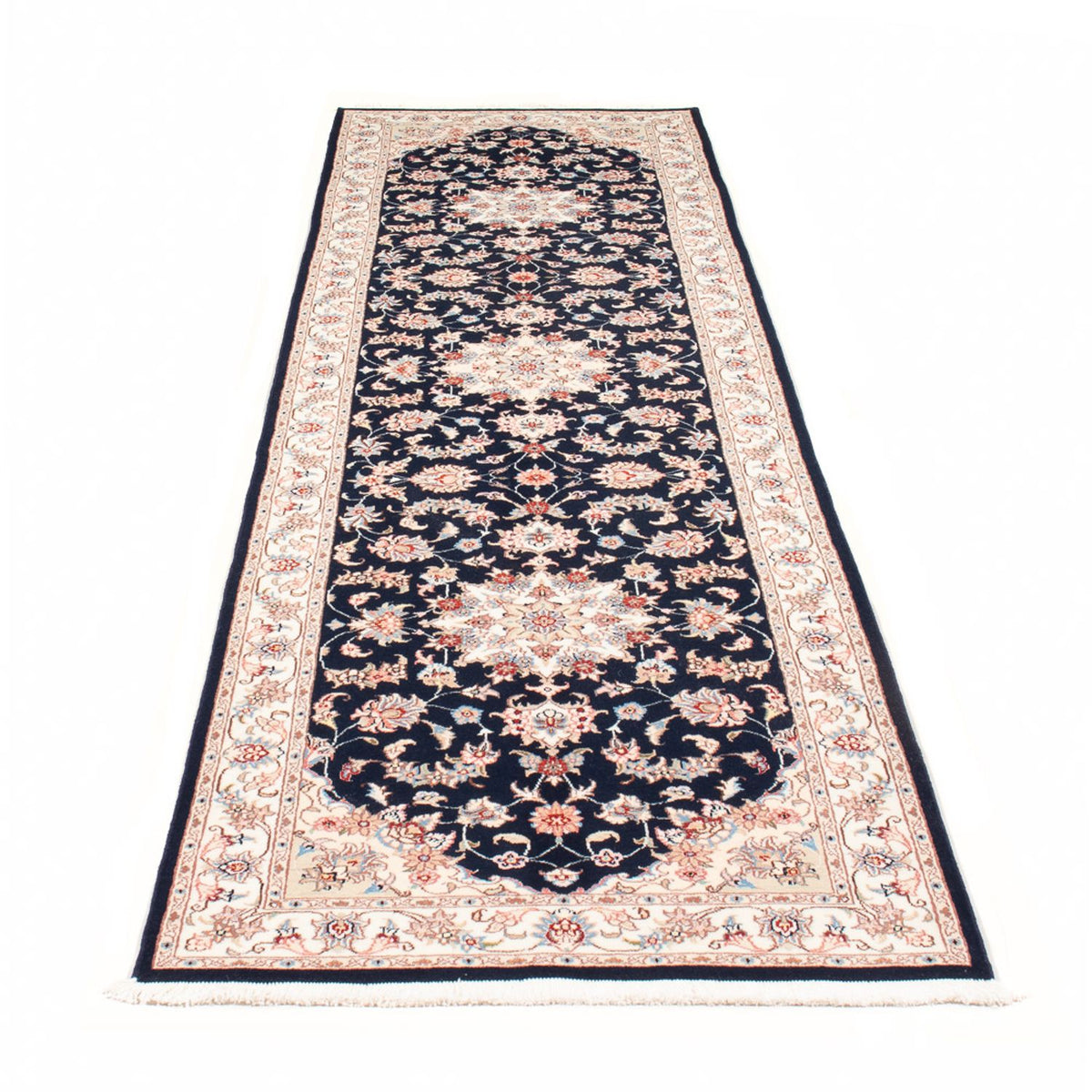 Loper Perzisch tapijt - Tabriz - Royal - 295 x 81 cm - donkerblauw