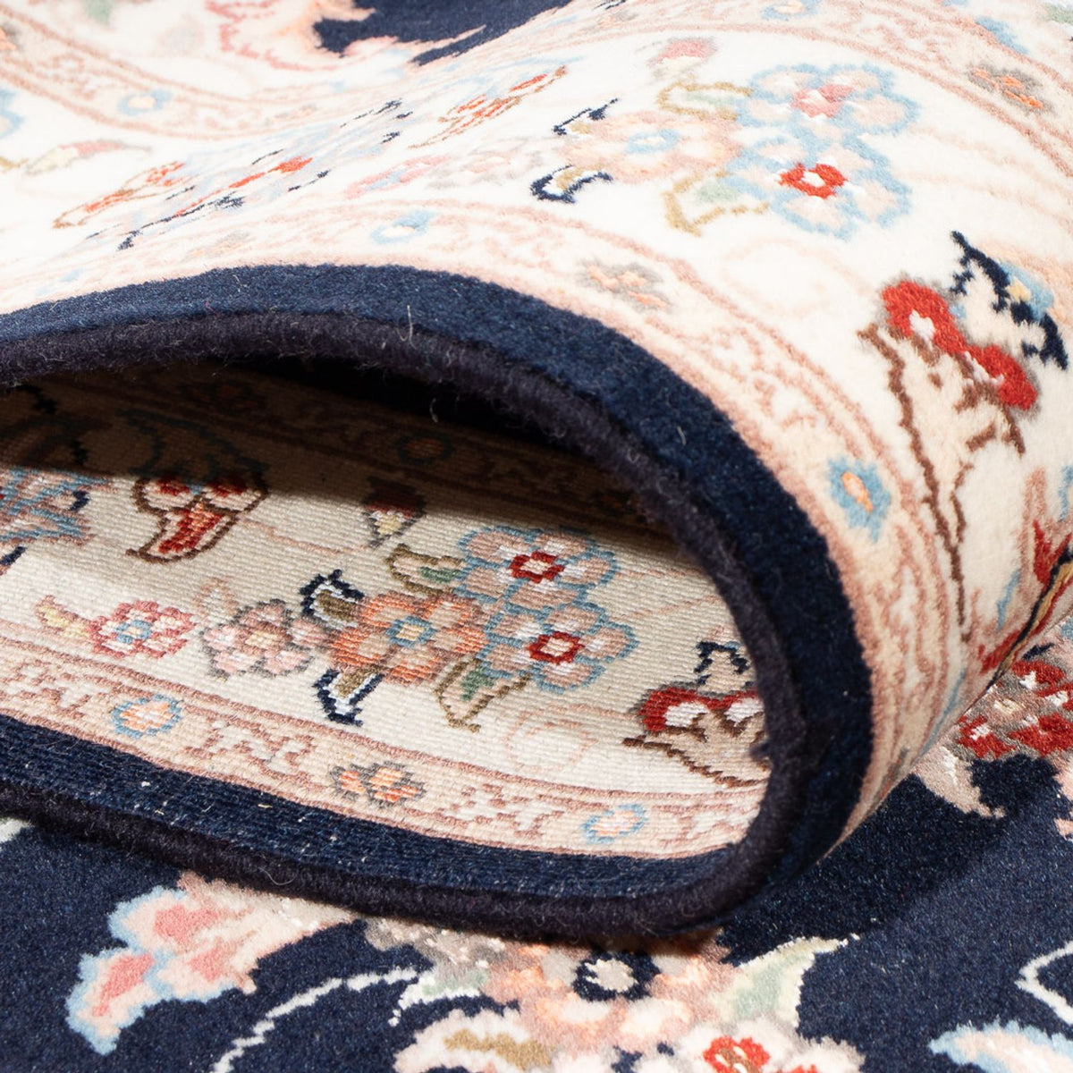 Loper Perzisch tapijt - Tabriz - Royal - 251 x 80 cm - donkerblauw