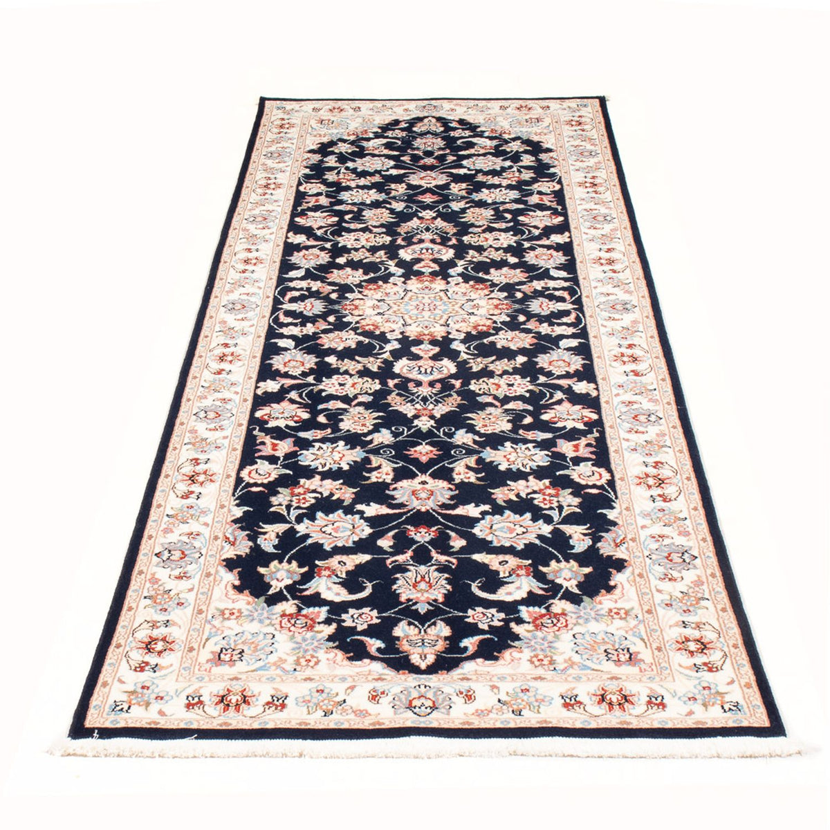 Loper Perzisch tapijt - Tabriz - Royal - 251 x 80 cm - donkerblauw