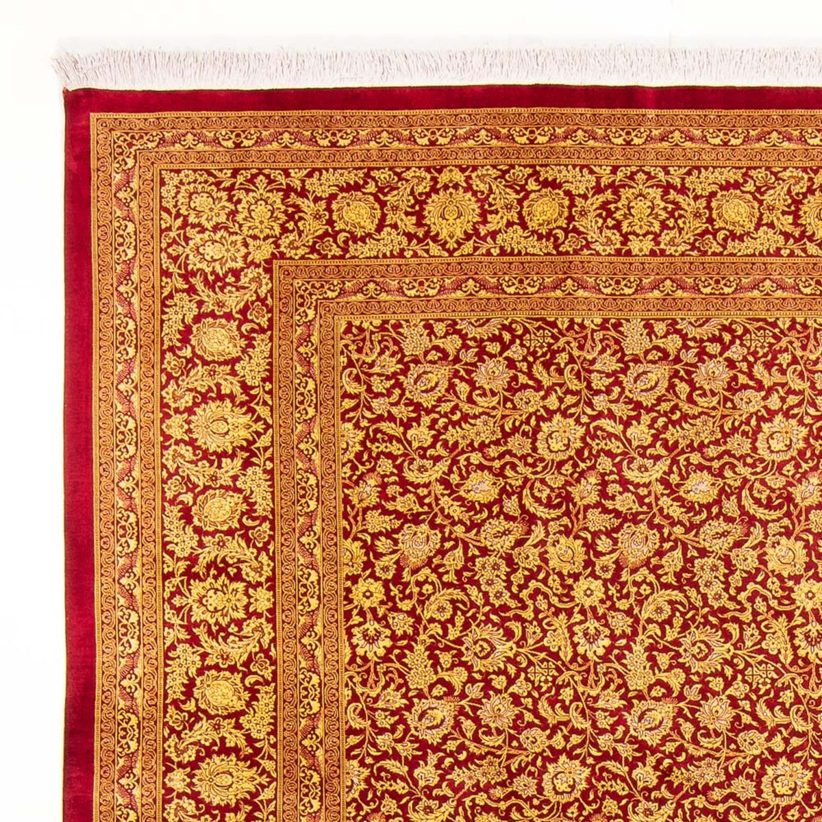 Zijden tapijt - Ghom Silk - Premium - 300 x 205 cm - oranje
