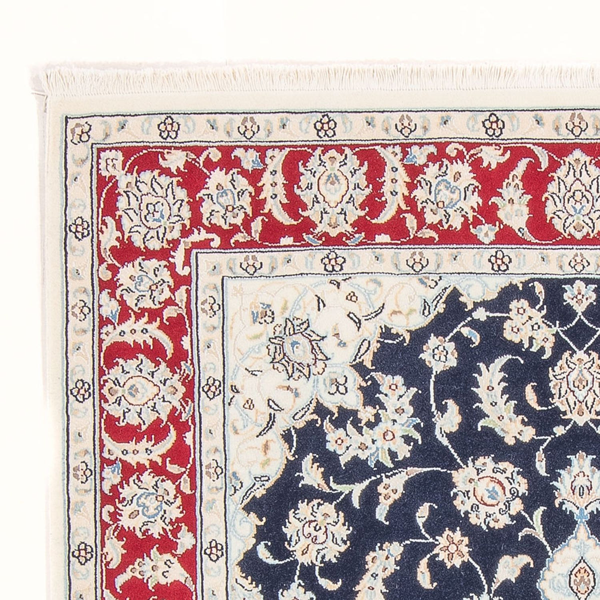 Perzisch tapijt - Nain - Koninklijk - 178 x 120 cm - donkerblauw