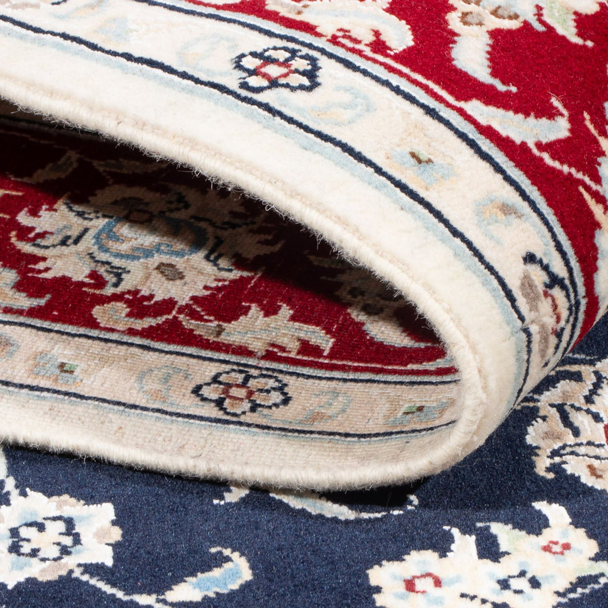 Perzisch tapijt - Nain - Koninklijk - 178 x 120 cm - donkerblauw