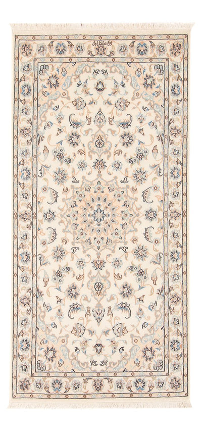 Nain - 6La Tapijt 74x151cm - Perzisch tapijt - crème