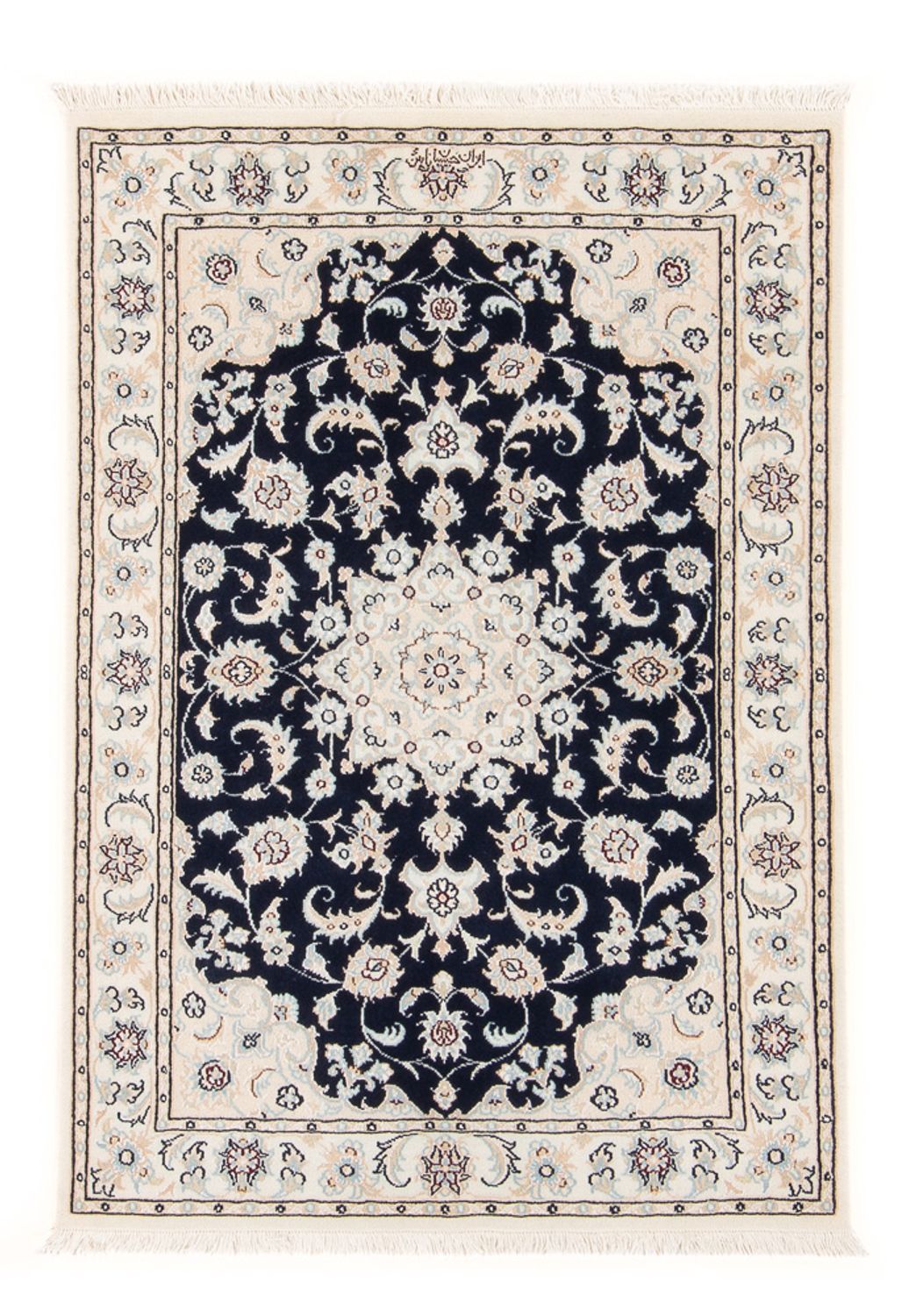 Perzisch tapijt - Nain - Premium - 118 x 80 cm - donkerblauw