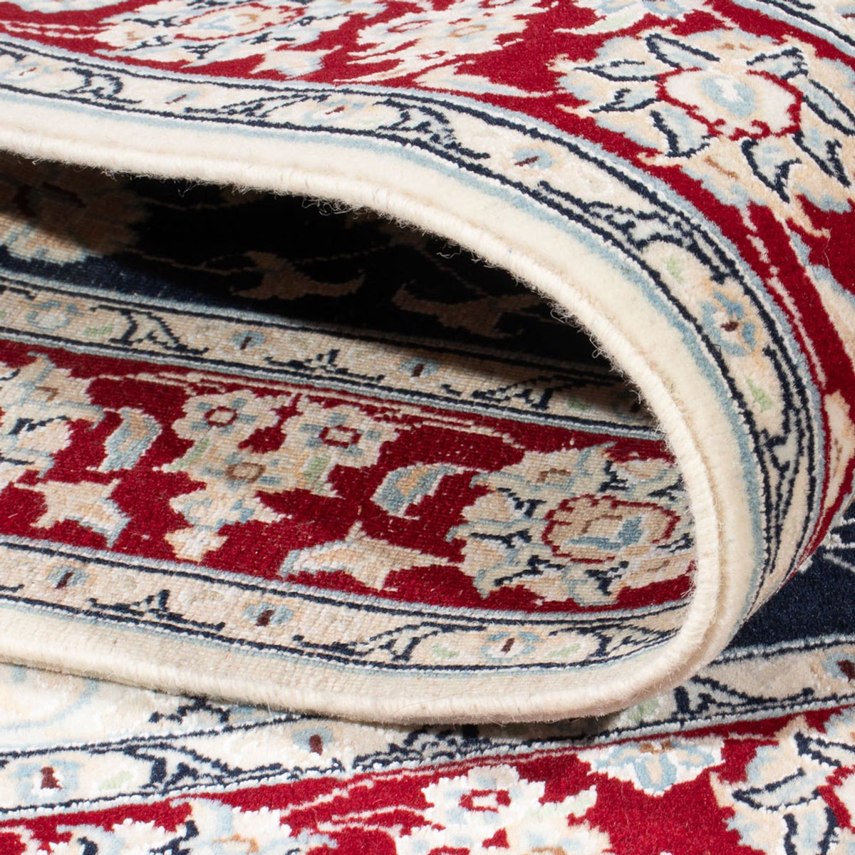 Perzisch tapijt - Nain - Koninklijk - 151 x 105 cm - donkerblauw