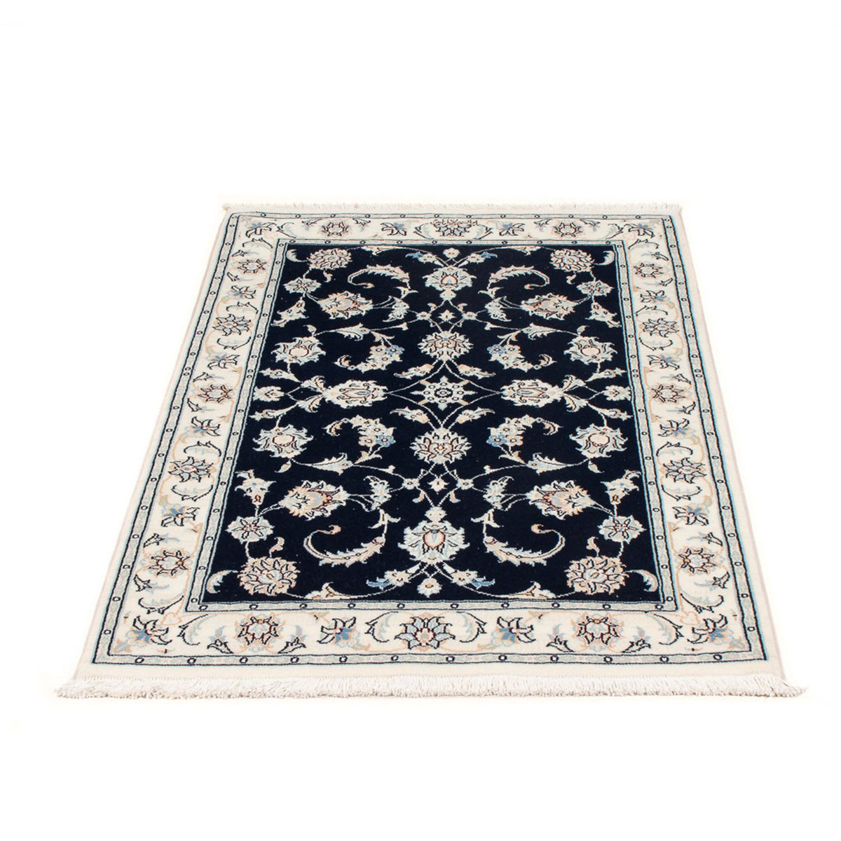 Perzisch tapijt - Nain - Premium - 124 x 82 cm - donkerblauw
