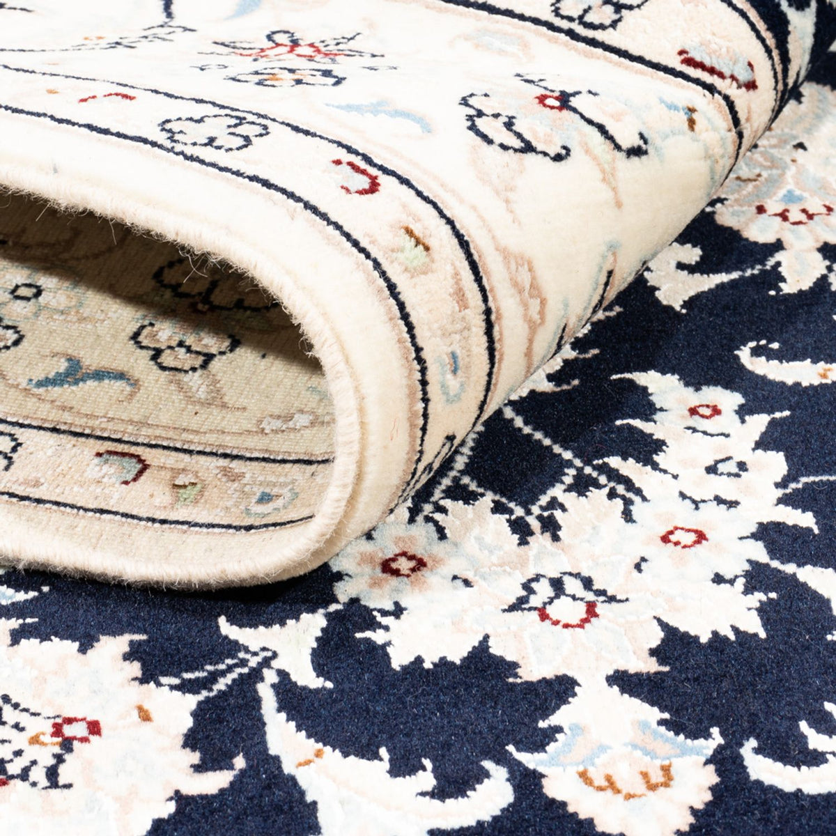 Perzisch tapijt - Nain - Premium - 182 x 121 cm - donkerblauw