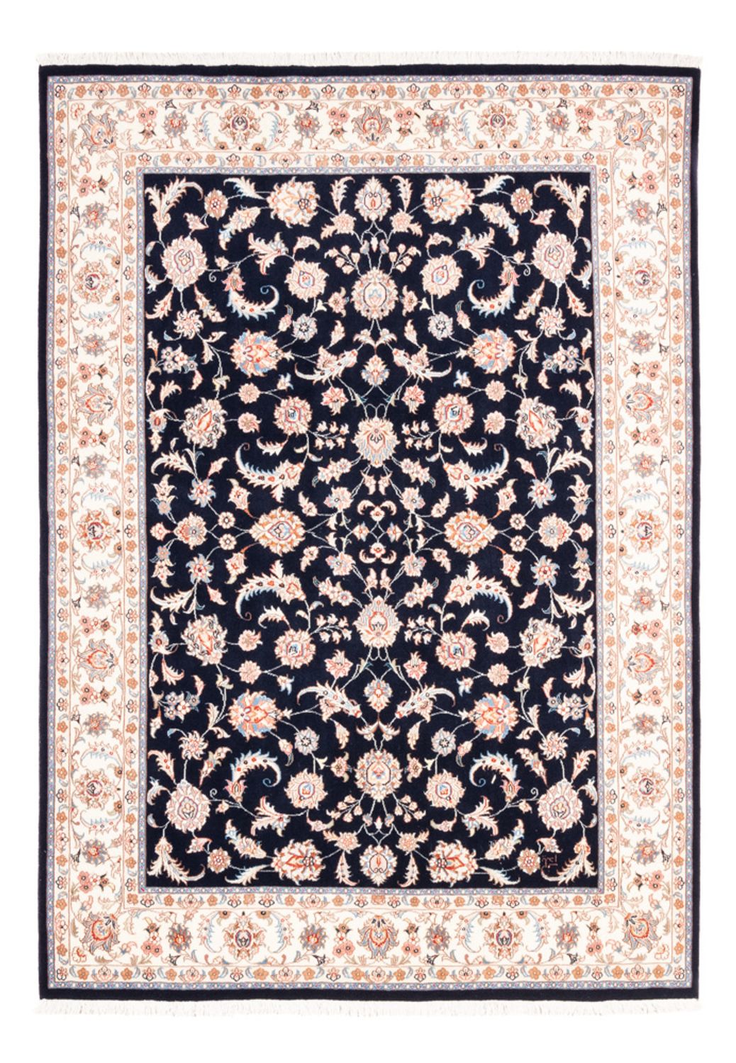 Perzisch tapijt - Tabriz - 200 x 147 cm - donkerblauw