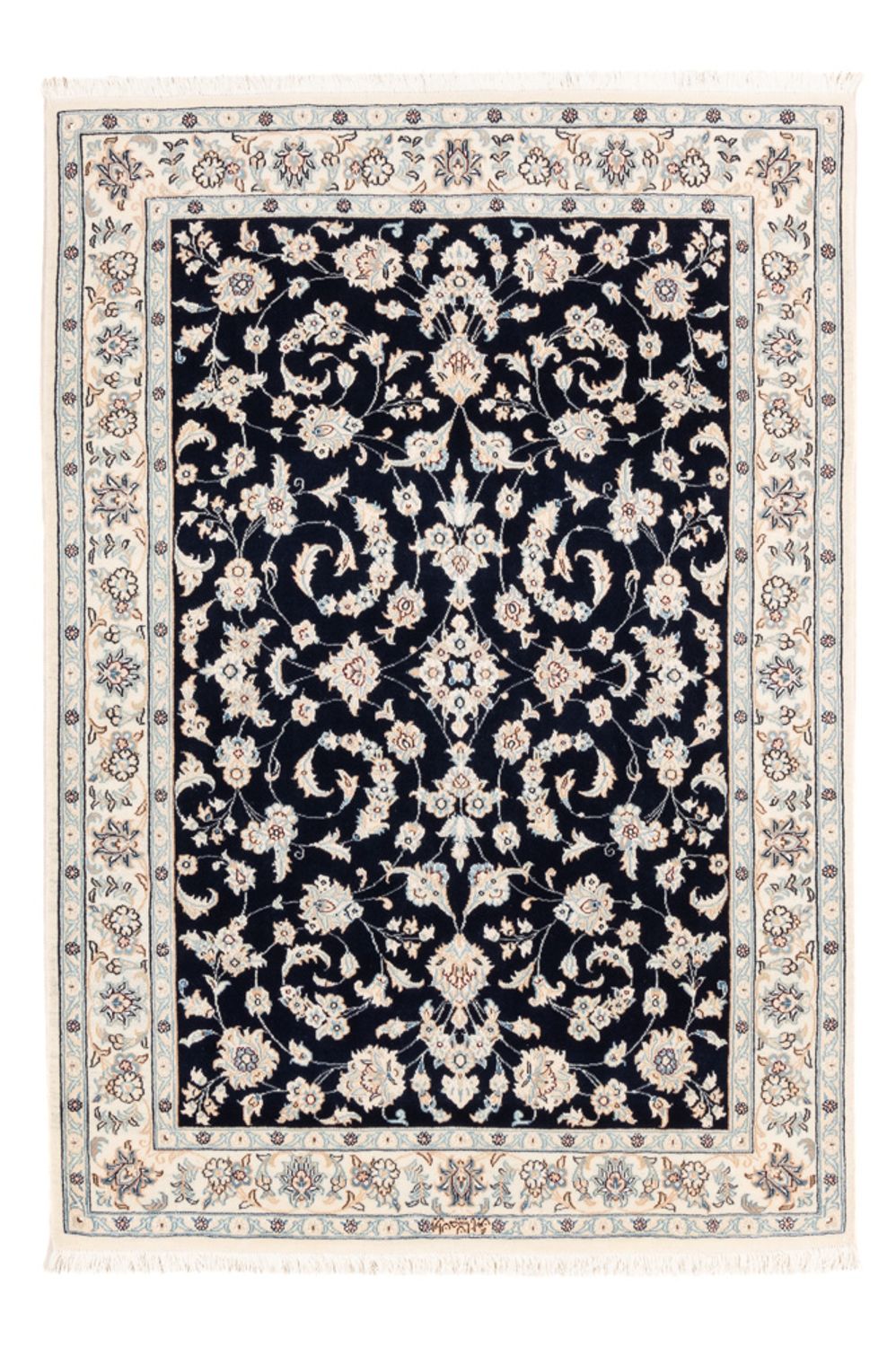 Perzisch tapijt - Nain - Premium - 154 x 107 cm - donkerblauw