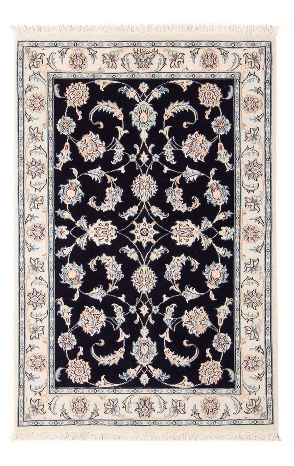 Perzisch tapijt - Nain - Premium - 125 x 80 cm - donkerblauw