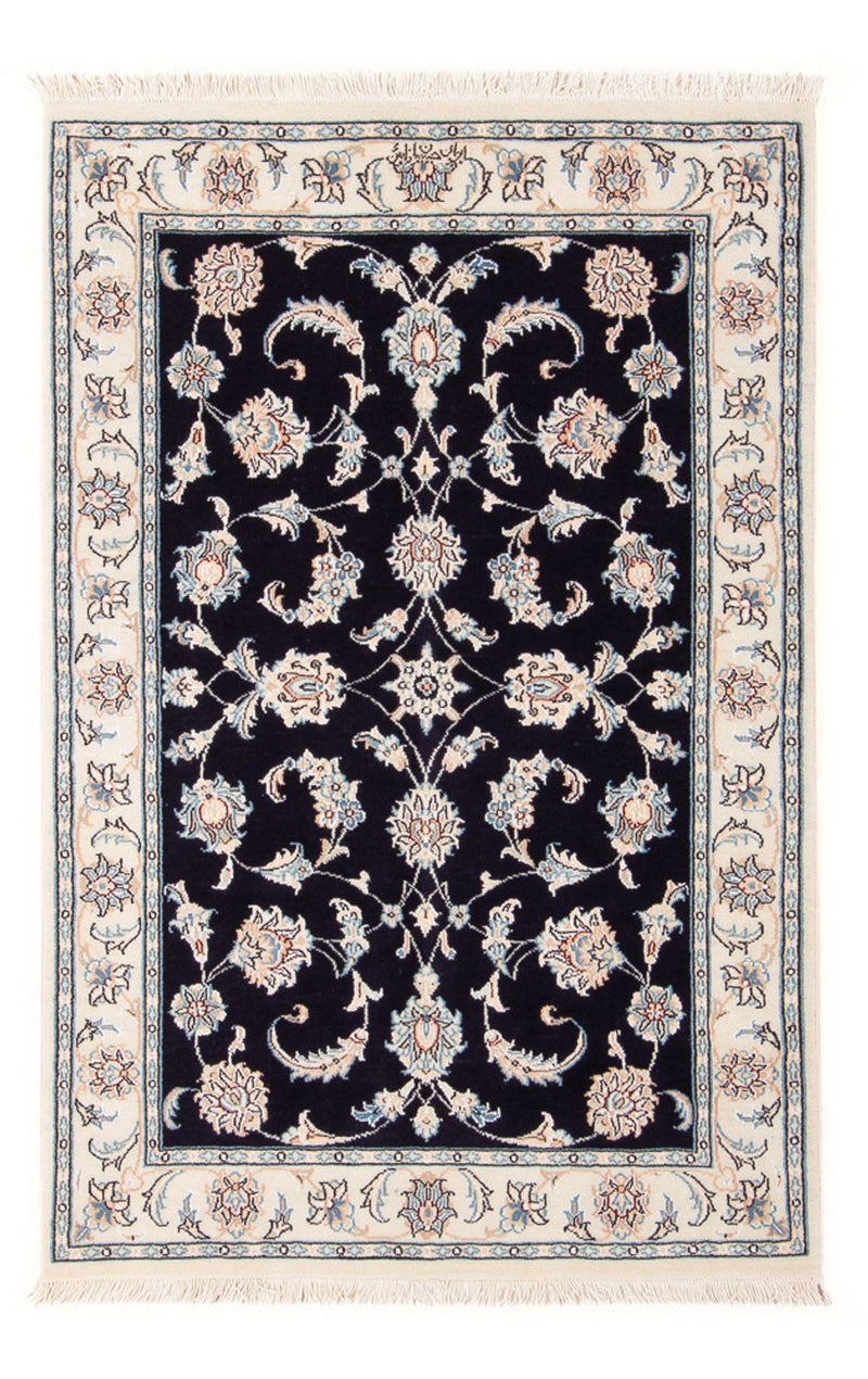 Perzisch tapijt - Nain - Premium - 125 x 80 cm - donkerblauw