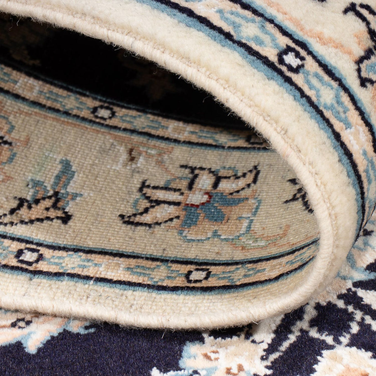 Perzisch tapijt - Nain - Premium - 125 x 80 cm - donkerblauw