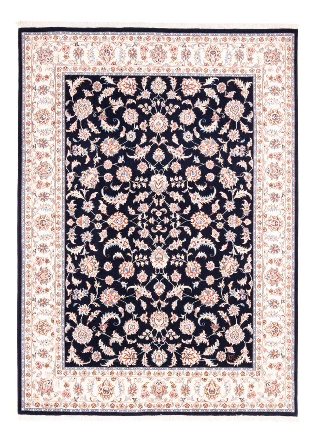 Perzisch tapijt - Tabriz - 201 x 150 cm - donkerblauw