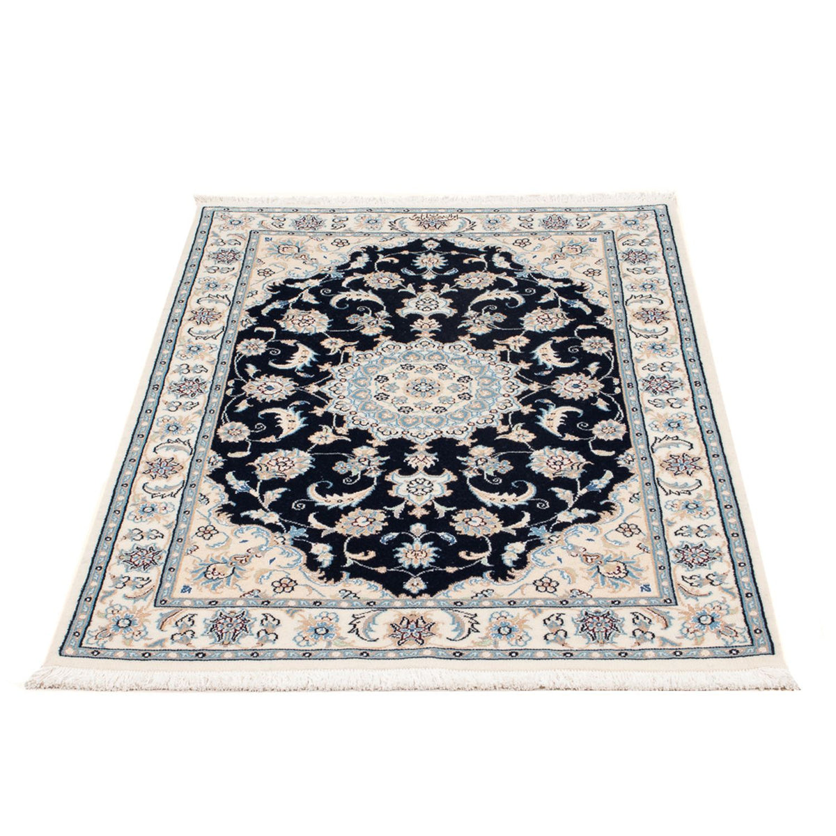 Perzisch tapijt - Nain - Premium - 122 x 81 cm - donkerblauw