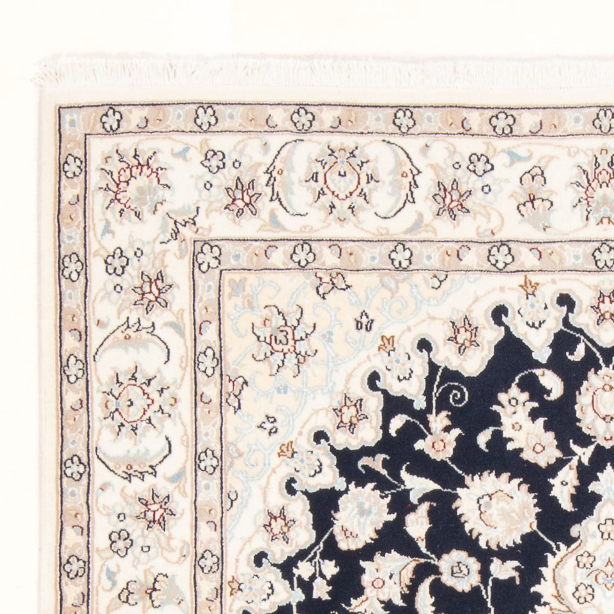 Perzisch tapijt - Nain - Koninklijk - 173 x 121 cm - donkerblauw