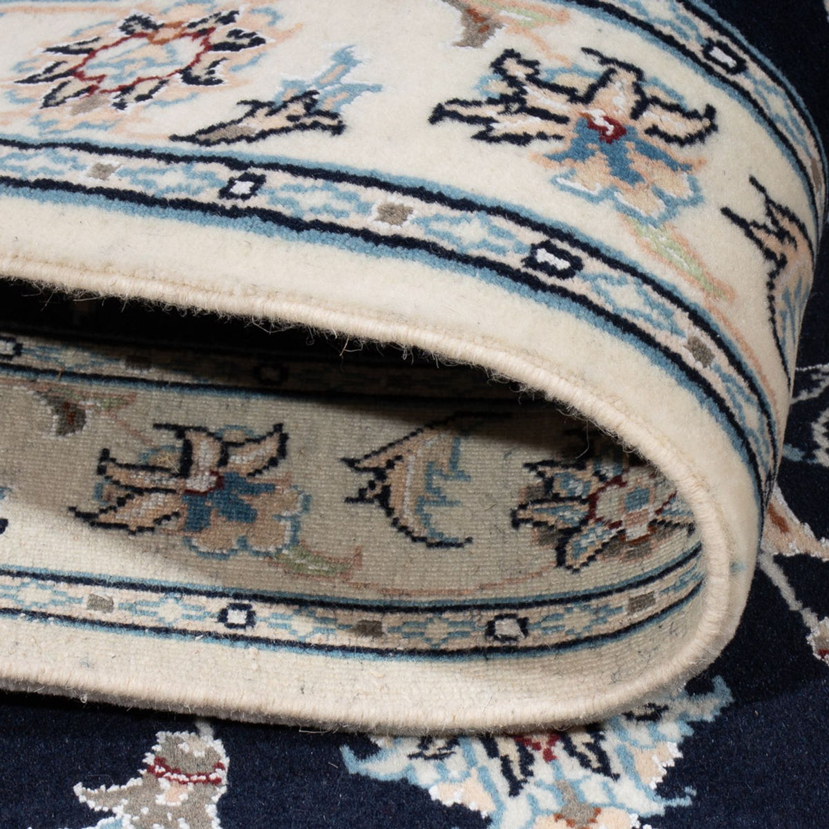 Perzisch tapijt - Nain - Premium - 121 x 78 cm - donkerblauw