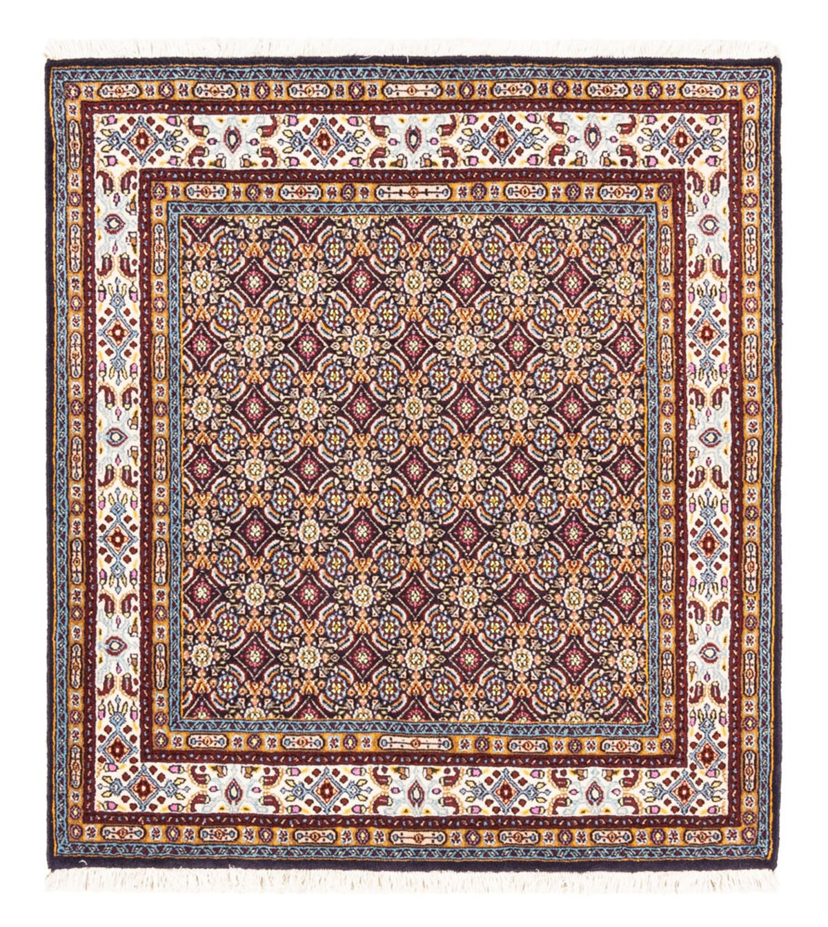 Loper Perzisch tapijt - Klassiek - 100 x 100 cm - donkerblauw