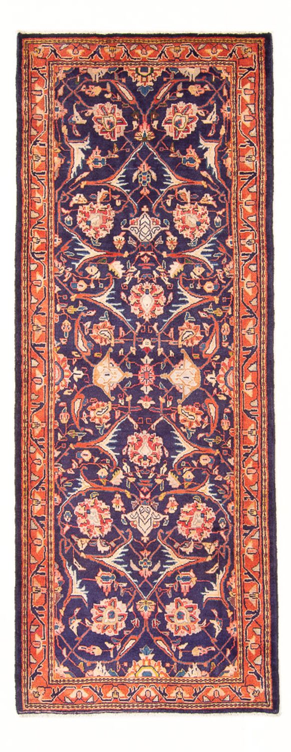 Loper Perzisch tapijt - Bijar - 306 x 118 cm - donkerblauw