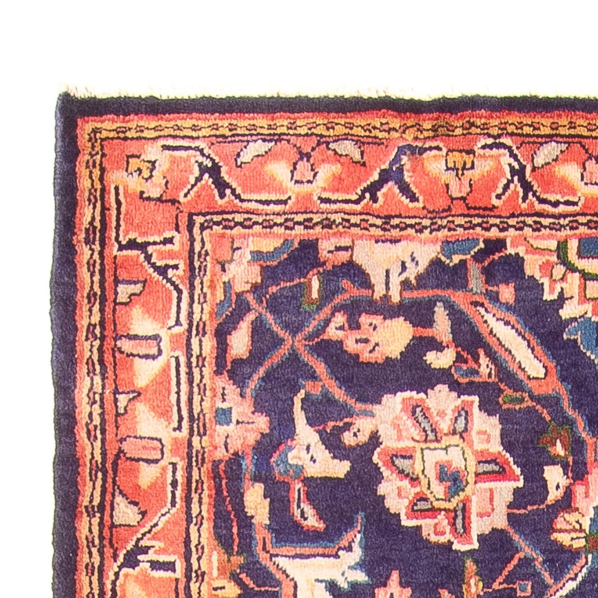 Loper Perzisch tapijt - Bijar - 306 x 118 cm - donkerblauw