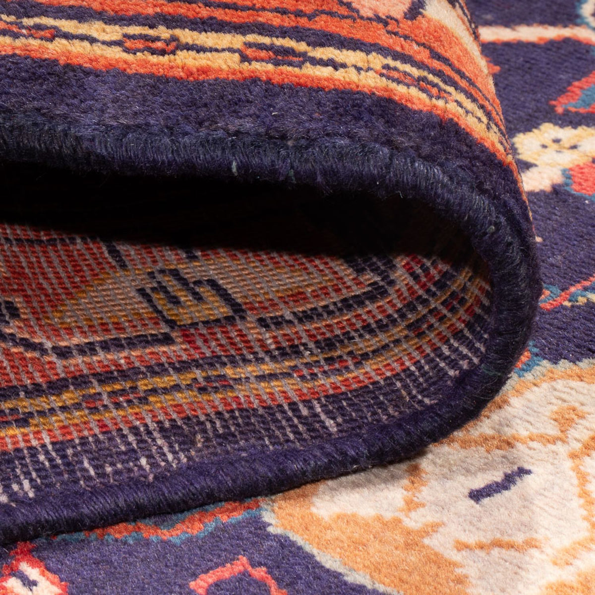 Loper Perzisch tapijt - Bijar - 306 x 118 cm - donkerblauw