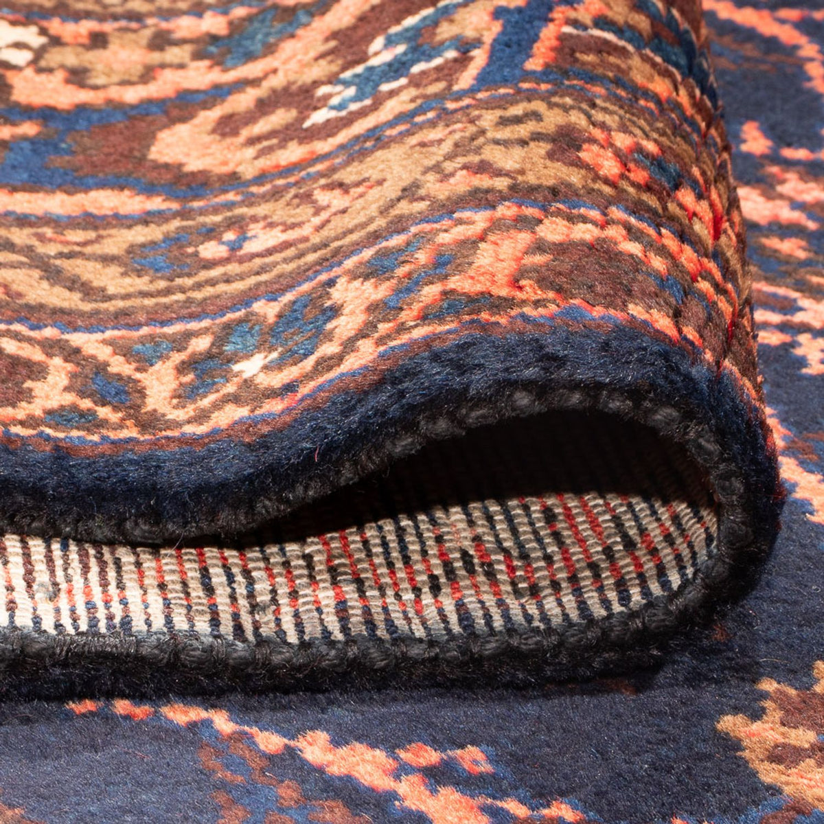 Loper Perzisch Tapijt - Nomadisch - 323 x 120 cm - donkerblauw