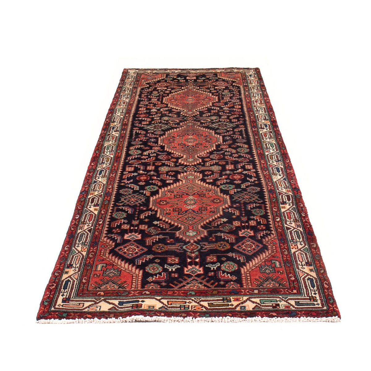 Loper Perzisch Tapijt - Nomadisch - 307 x 97 cm - donkerblauw