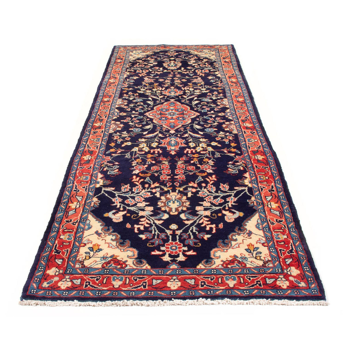 Loper Perzisch tapijt - Klassiek - 323 x 108 cm - donkerblauw