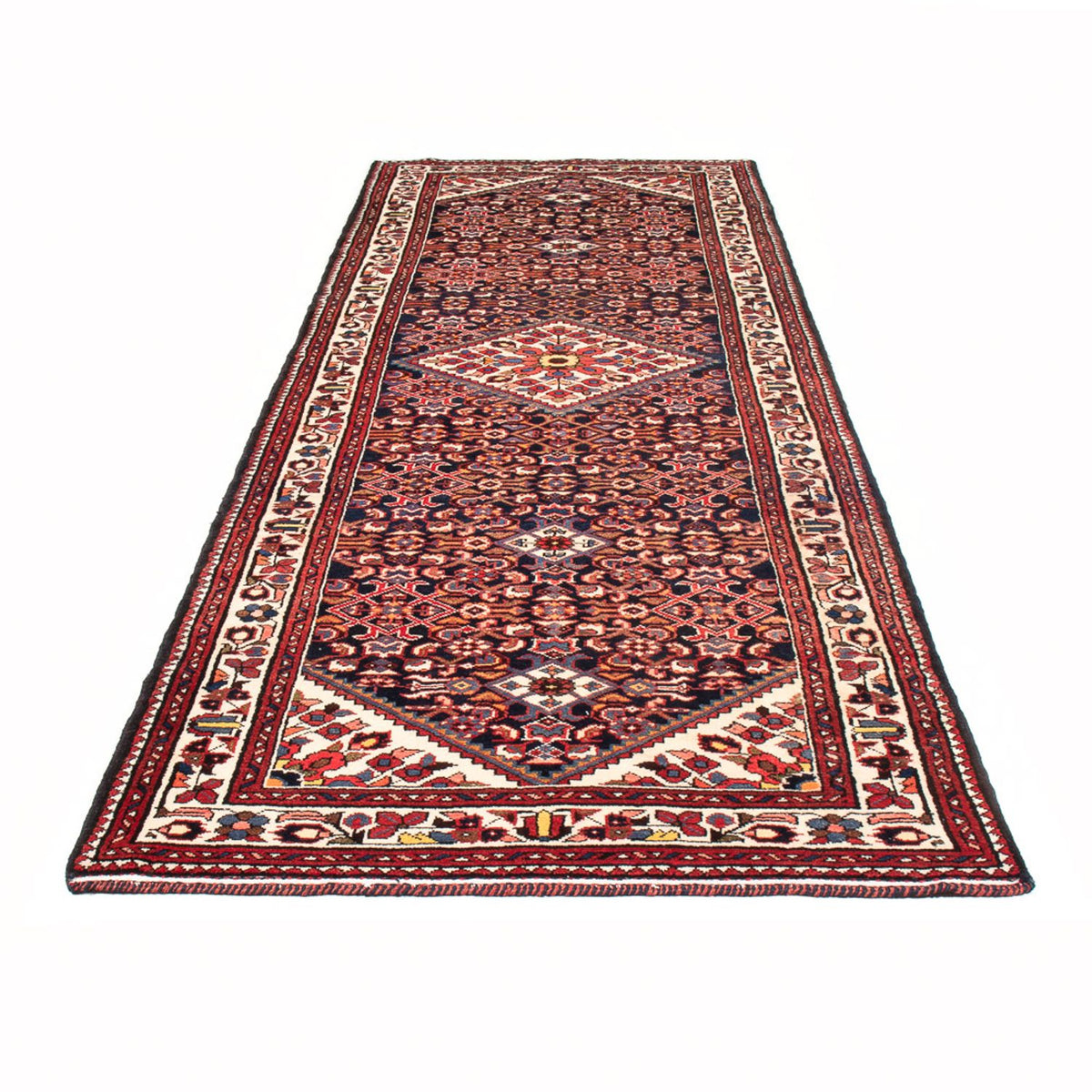 Loper Perzisch Tapijt - Nomadisch - 330 x 116 cm - donkerblauw