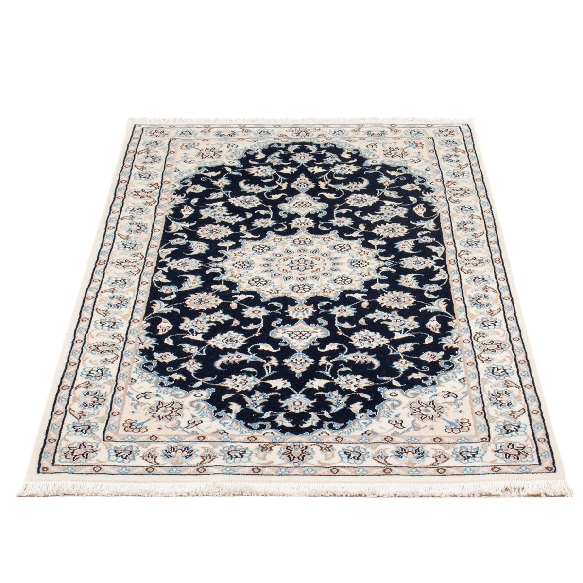 Perzisch tapijt - Nain - Premium - 140 x 70 cm - donkerblauw