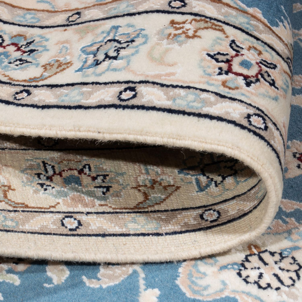 Perzisch tapijt - Nain - Premium - 138 x 76 cm - lichtblauw