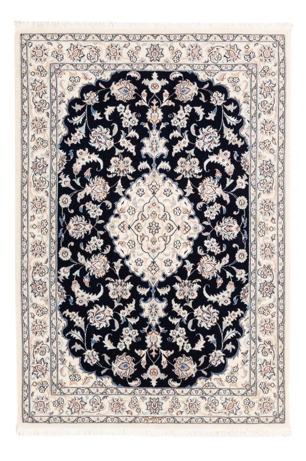Perzisch tapijt - Nain - Premium - 148 x 107 cm - donkerblauw