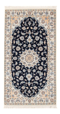 Perzisch tapijt - Nain - Premium - 134 x 74 cm - donkerblauw