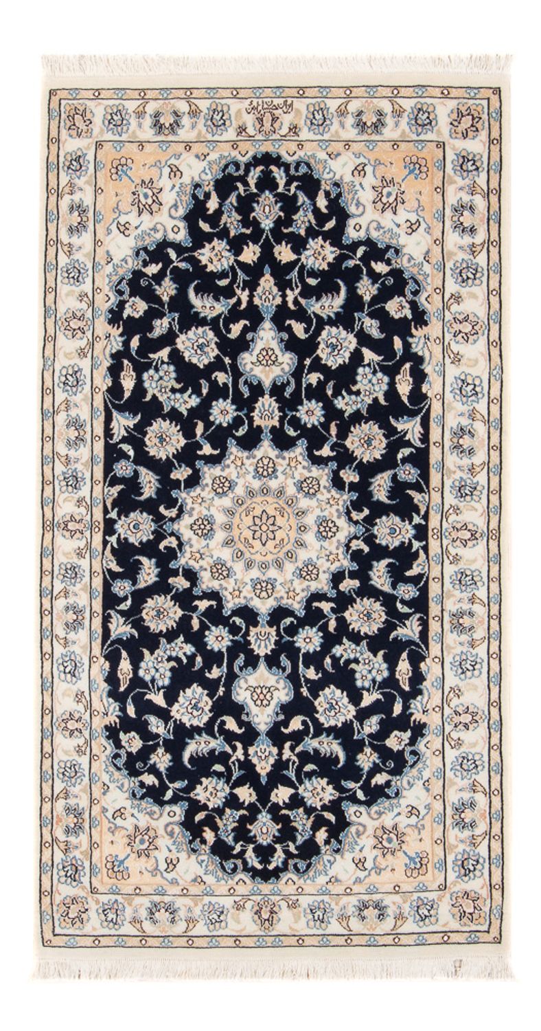 Perzisch tapijt - Nain - Premium - 134 x 74 cm - donkerblauw