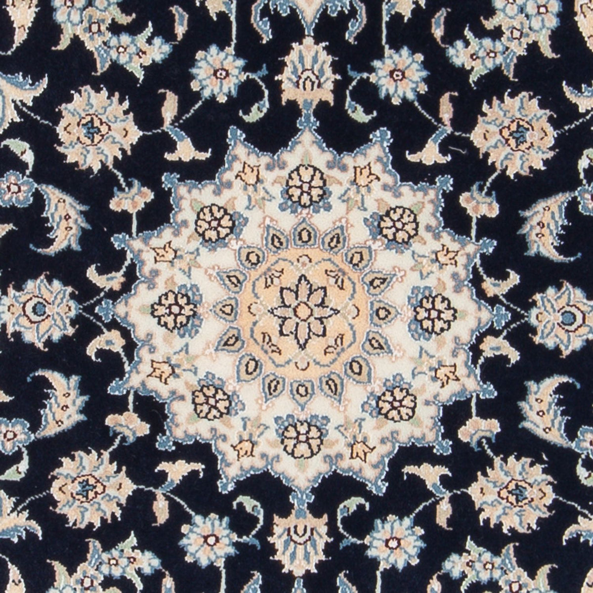 Perzisch tapijt - Nain - Premium - 134 x 74 cm - donkerblauw