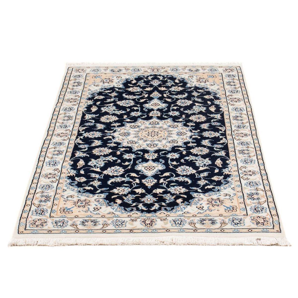 Perzisch tapijt - Nain - Premium - 134 x 74 cm - donkerblauw