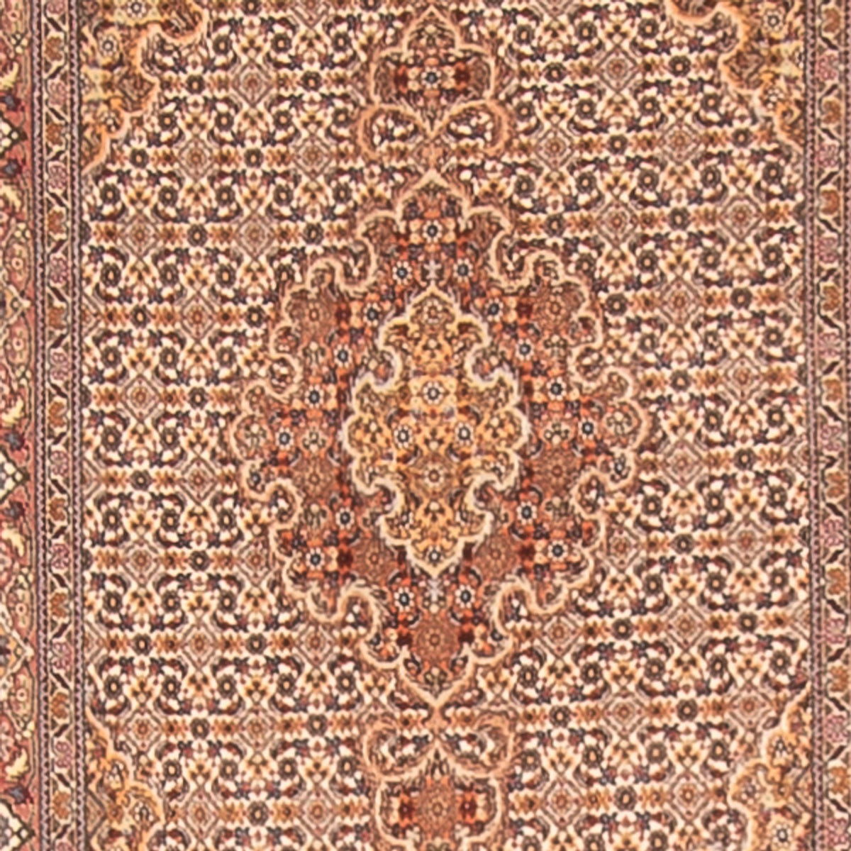 Loper Perzisch tapijt - Tabriz - Royal - 400 x 80 cm - beige