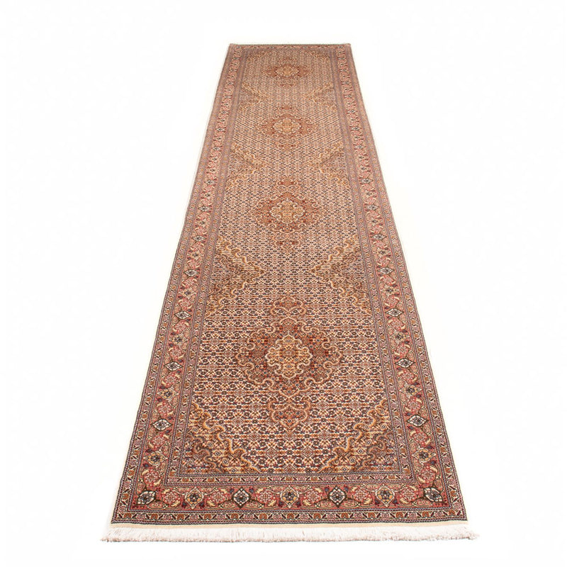 Loper Perzisch tapijt - Tabriz - Royal - 400 x 80 cm - beige