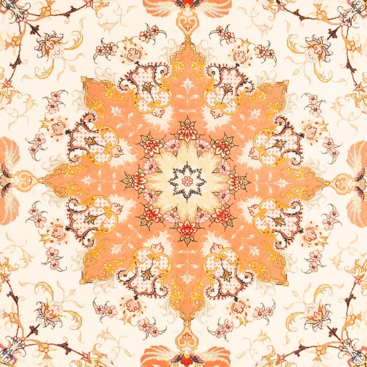 Perzisch tapijt - Tabriz - Royal vierkant  - 205 x 203 cm - crème