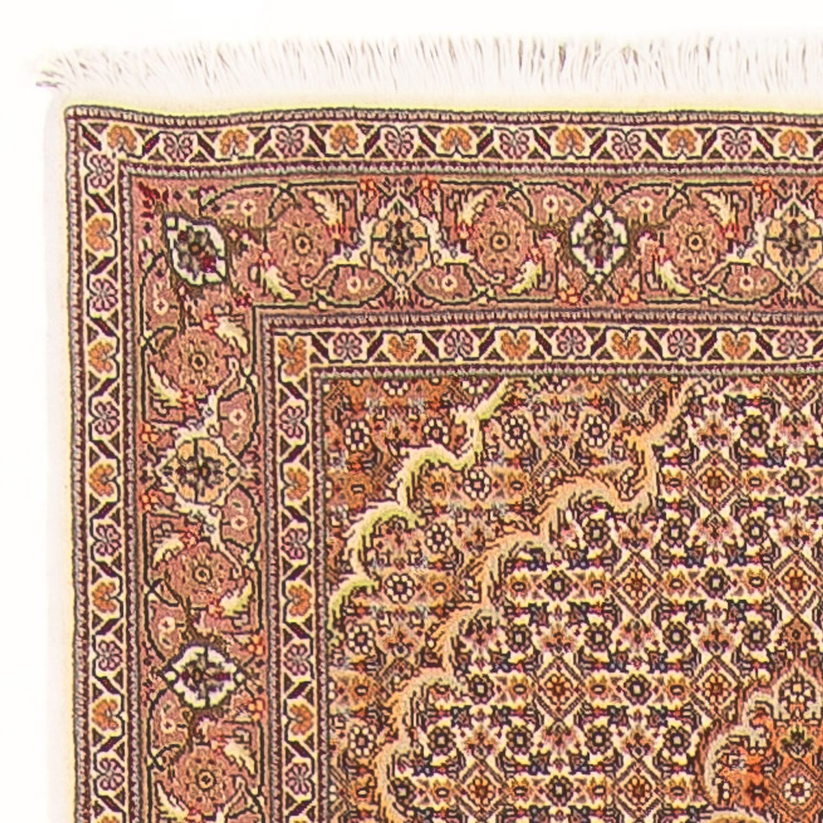 Loper Perzisch tapijt - Tabriz - Royal - 407 x 78 cm - beige