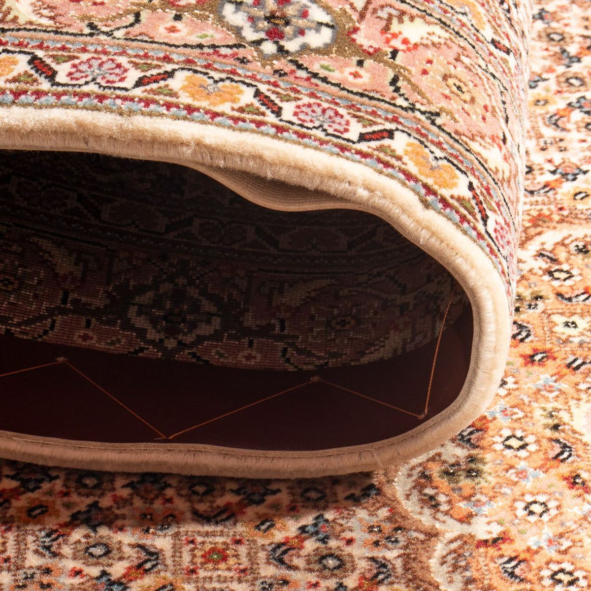 Loper Perzisch tapijt - Tabriz - Royal - 407 x 78 cm - beige