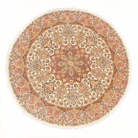 Perzisch tapijt - Tabriz - Royal rond  - 200 x 200 cm - crème