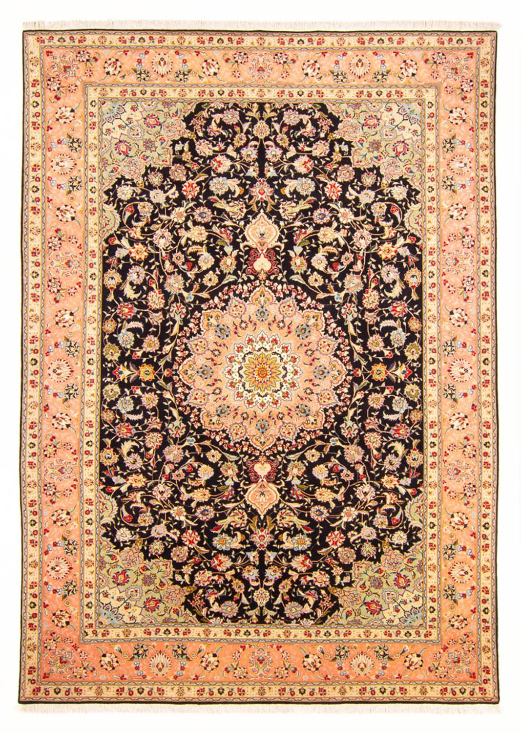 Perzisch tapijt - Tabriz - Royal - 293 x 207 cm - donkerblauw
