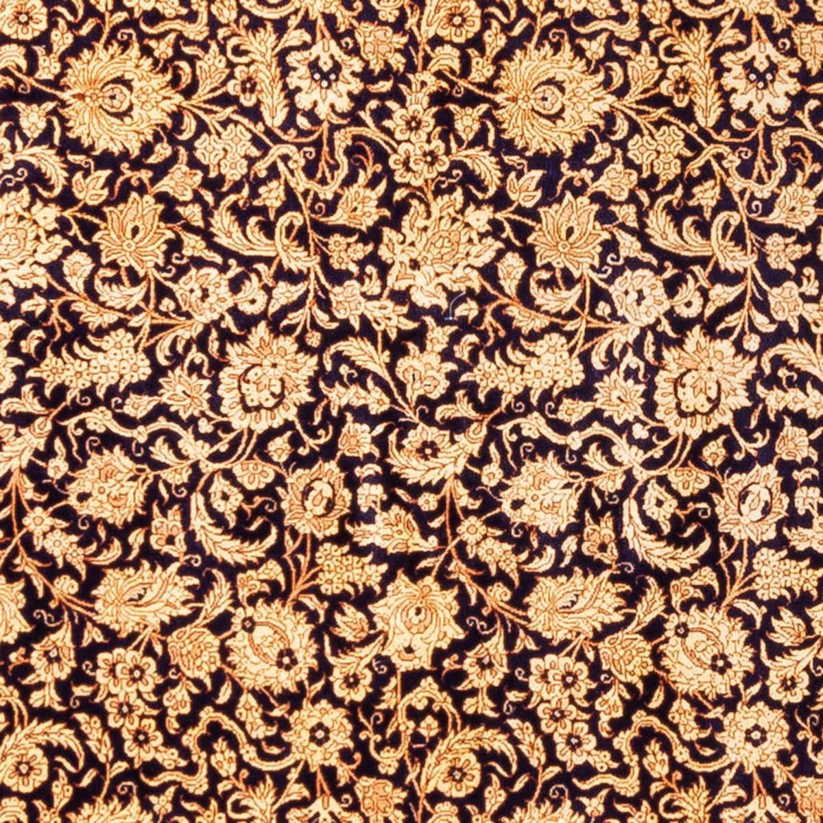 Zijden tapijt - Ghom Silk - Premium vierkant  - 247 x 243 cm - donker beige