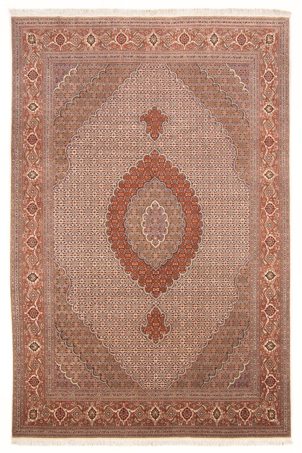 Perzisch tapijt - Tabriz - Royal - 304 x 195 cm - donker beige