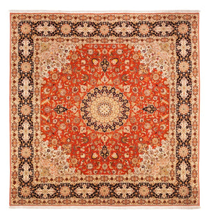 Perzisch tapijt - Tabriz vierkant  - 253 x 249 cm - oranje
