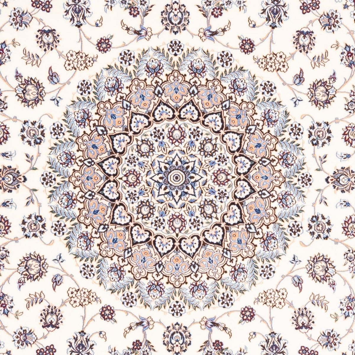 Perzisch tapijt - Nain - Premium vierkant  - 203 x 201 cm - crème