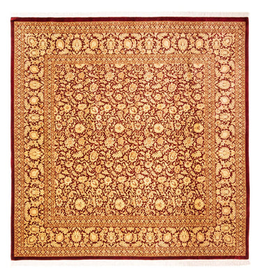 Zijden tapijt - Ghom Silk - Premium vierkant  - 200 x 200 cm - goud