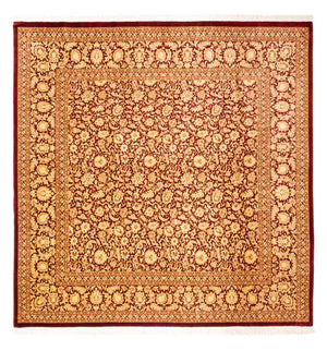 Zijden tapijt - Ghom Silk - Premium vierkant  - 200 x 200 cm - goud